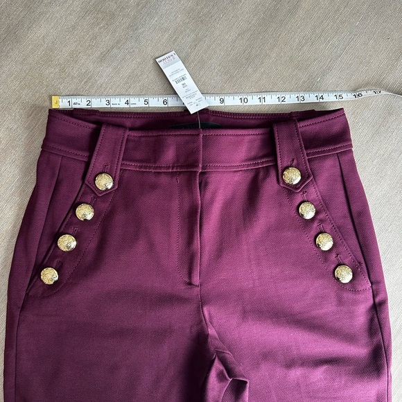 White House Black Market Jolie button straight luxe stretch port 8R nwt - Picture 3 of 6